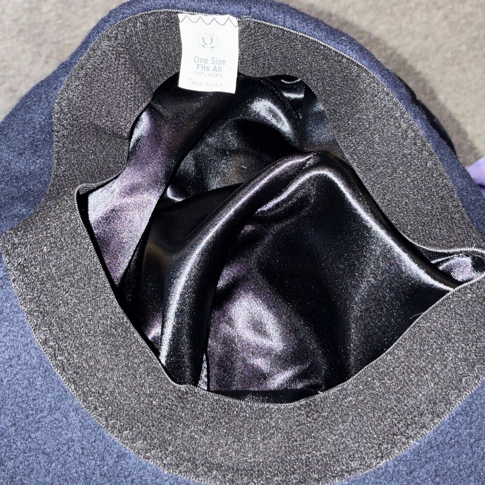 United Hatters UHCMW Cap VTG NY Cabbie Newsboy Navy Blue Hat 100% Wool Made USA - Picture 4 of 11